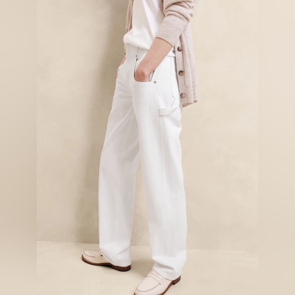 Banana Republic High Rise Relaxed Straight Fit Jeans Size 28L/6 NWT - Picture 3 of 16